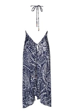 Pour Moi Scandi Print Hanky Hem Beach Dress - Navy Scandi -PMoi Clothing Shop 222636 20200423152700