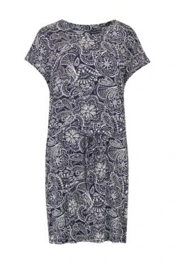 Pour Moi Jersey T-Shirt Beach Dress - Navy Scandi -PMoi Clothing Shop 222756 20200720124400