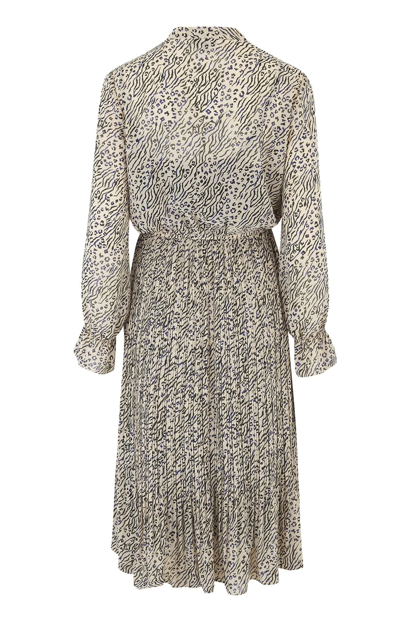 Pour Moi Juliette Chiffon Pleated Midi Dress - Neutral Animal 9 Pour Moi Juliette Chiffon Pleated Midi Dress - Neutral Animal - Image 7