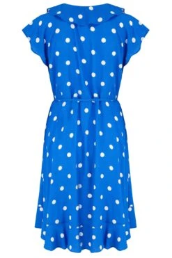 Pour Moi Textured Woven Wrap Beach Dress - Blue/White -PMoi Clothing Shop 242785 20210304171700