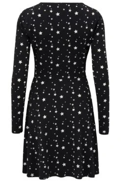 Pour Moi Bailey Slinky Stretch Jersey Skater Dress - Mono Star -PMoi Clothing Shop 262658 20211111124800