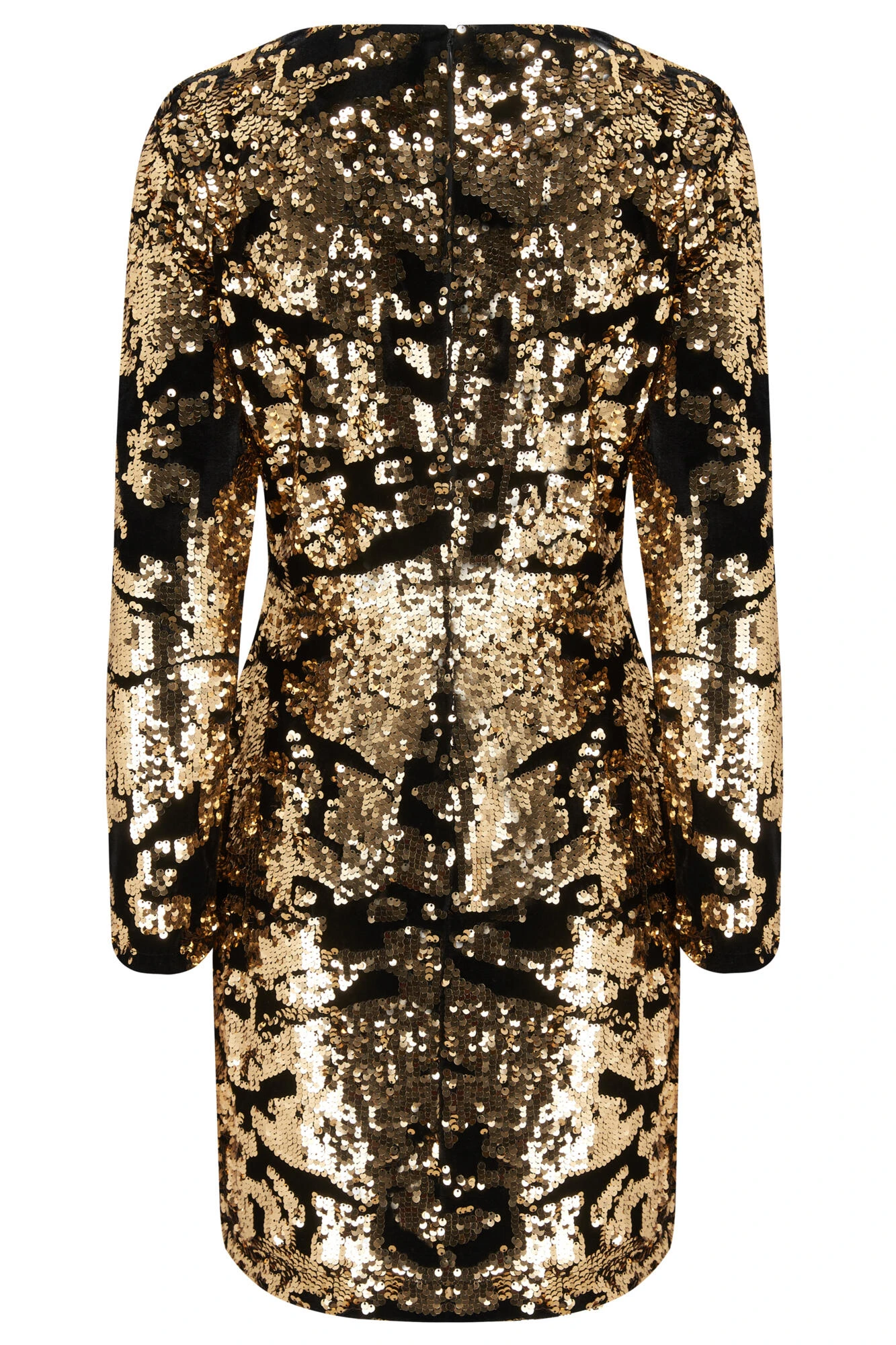 Pour Moi Selena Velvet Sequin Mini Dress - Black/Gold 9 Pour Moi Selena Velvet Sequin Mini Dress - Black/Gold - Image 7