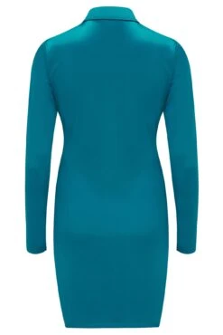 Pour Moi Brooke Shine Stretch Jersey Ruched Front Bodycon Shirt Dress - Teal 13 Pour Moi Brooke Shine Stretch Jersey Ruched Front Bodycon Shirt Dress - Teal -PMoi Clothing Shop 271375 20220329161500