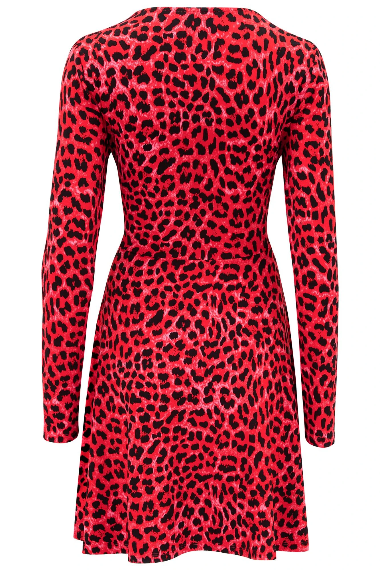 Pour Moi Bailey Slinky Stretch Jersey Skater Dress - Red Leopard 10 Pour Moi Bailey Slinky Stretch Jersey Skater Dress - Red Leopard - Image 8