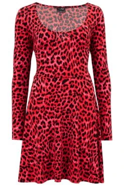Pour Moi Bailey Slinky Stretch Jersey Skater Dress - Red Leopard 16 Pour Moi Bailey Slinky Stretch Jersey Skater Dress - Red Leopard -PMoi Clothing Shop 277244 20220330105300