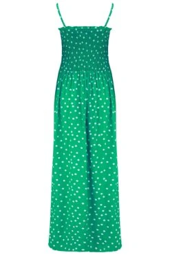 Pour Moi Strapless Shirred Bandeau Maxi Beach Dress - Green/White -PMoi Clothing Shop 281085 20230518115100