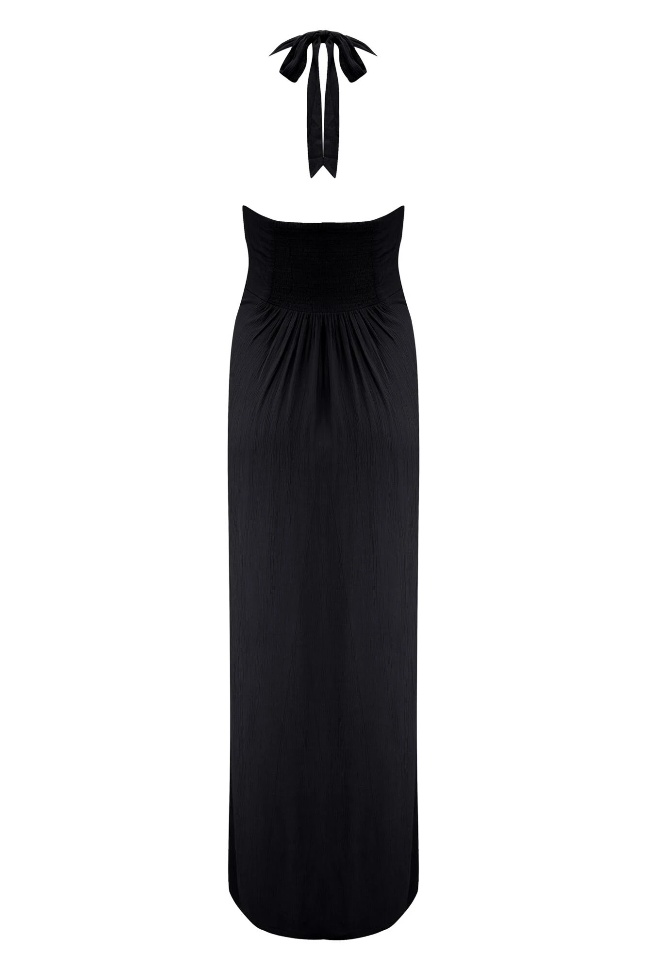 Pour Moi Halter Neck Gold Buckle Maxi Beach Dress - Black 8 Pour Moi Halter Neck Gold Buckle Maxi Beach Dress - Black - Image 6