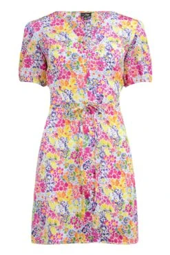 Pour Moi Margot Woven Satin Short Tea Dress - Multi -PMoi Clothing Shop 282957 20220419111500