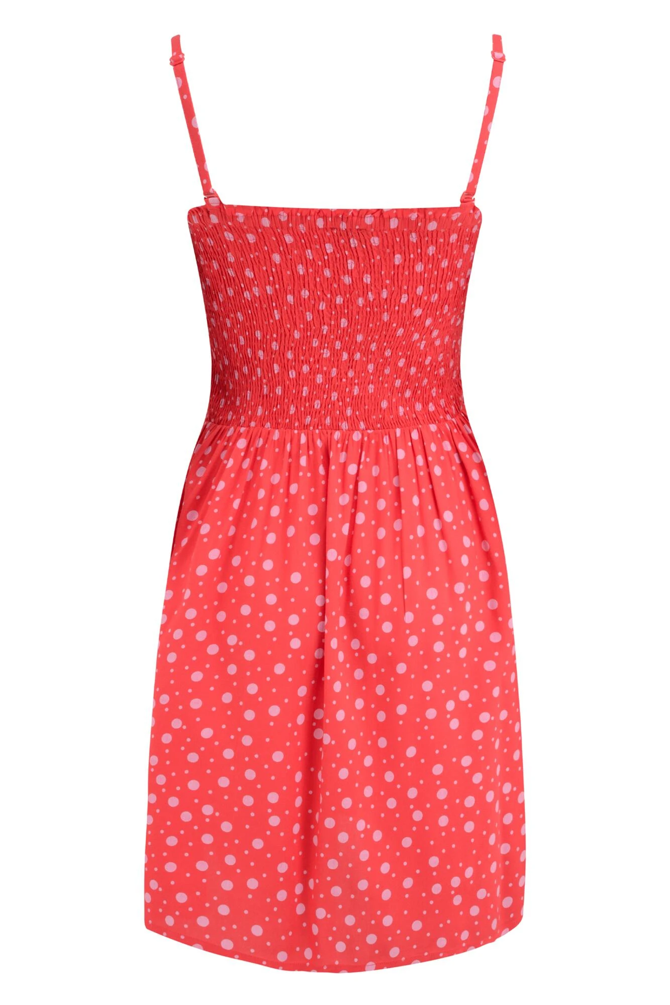 Pour Moi Strapless Shirred Bandeau Short Beach Dress - Red/Pink 7 Pour Moi Strapless Shirred Bandeau Short Beach Dress - Red/Pink - Image 5