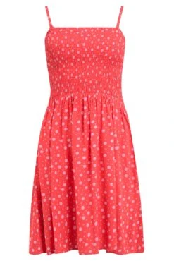 Pour Moi Strapless Shirred Bandeau Short Beach Dress - Red/Pink 10 Pour Moi Strapless Shirred Bandeau Short Beach Dress - Red/Pink -PMoi Clothing Shop 283269 20220420105600