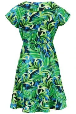 Pour Moi Woven Frill Wrap Beach Dress - Green Leaf -PMoi Clothing Shop 283606 20220428163200