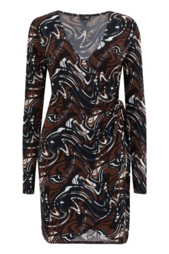 Pour Moi Bryony Slinky Stretch Jersey Wrap Mini Dress - Black/Brown 15 Pour Moi Bryony Slinky Stretch Jersey Wrap Mini Dress - Black/Brown -PMoi Clothing Shop 284407 20230601163800