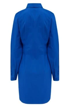 Pour Moi Cotton Poplin Cinched Waist Shirt Dress - Cobalt -PMoi Clothing Shop 285006 20220428105700