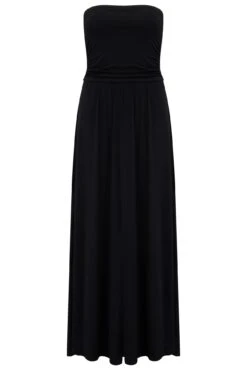 Pour Moi Jersey Strapless Side Split Multiway Maxi Beach Dress - Black -PMoi Clothing Shop 285863 20220523103900