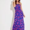 Pour Moi Jersey Strapless Side Split Multiway Maxi Beach Dress - Cobalt/Pink -PMoi Clothing Shop 285870 20220523105800