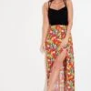 Pour Moi Cross Back Strappy Jersey Woven Mix Maxi Beach Dress - Pink/Red/Black -PMoi Clothing Shop 285911 20220518143000
