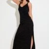 Pour Moi Jersey Plaited Straps Maxi Beach Dress - Black/Gold -PMoi Clothing Shop 286766 20220711132800