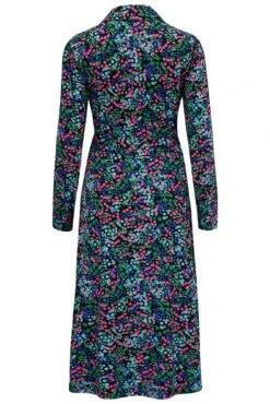 Pour Moi Bailey Slinky Jersey Midi Shirt Dress - Black Ditsy -PMoi Clothing Shop 287737 20230222164500