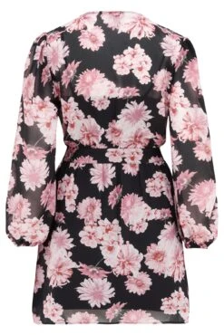 Pour Moi Natalya Chiffon Puff Sleeve Dress - Black Floral 17 Pour Moi Natalya Chiffon Puff Sleeve Dress - Black Floral -PMoi Clothing Shop 291346 20221005120500