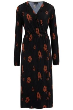 Pour Moi Jada Plisse Long Sleeve Wrap Midi Dress - Black/Chocolate 12 Pour Moi Jada Plisse Long Sleeve Wrap Midi Dress - Black/Chocolate -PMoi Clothing Shop 291772 20230223122900