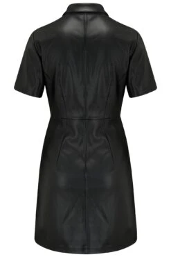 Pour Moi Ella Faux Leather Zip Through Mini Dress - Black -PMoi Clothing Shop 291780 20220817093500