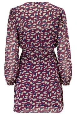 Pour Moi Natalya Chiffon Puff Sleeve Dress - Plum -PMoi Clothing Shop 294097 20221103132600