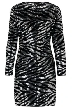 Pour Moi Selena Velvet Sequin Mini Dress - Black/Silver -PMoi Clothing Shop 295504 20220922160500