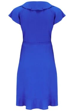 Pour Moi LENZING™ ECOVERO™ Viscose Frill Wrap Beach Dress - Ultramarine -PMoi Clothing Shop 299576 20221028110400