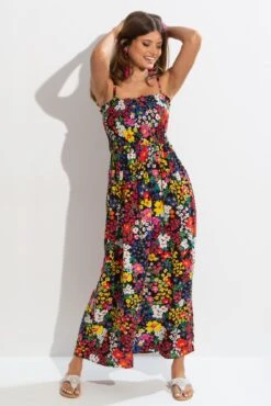 Pour Moi Strapless Shirred Bandeau Maxi Beach Dress - Black Ditsy 8 Pour Moi Strapless Shirred Bandeau Maxi Beach Dress - Black Ditsy -PMoi Clothing Shop 301088 20221128102600