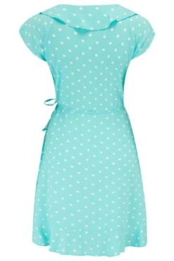Pour Moi LENZING™ ECOVERO™ Viscose Frill Wrap Beach Dress - Mint Spot -PMoi Clothing Shop 302138 20221208101200