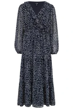 Pour Moi Lily Chiffon Frill Midaxi Dress - Navy Ditsy 16 Pour Moi Lily Chiffon Frill Midaxi Dress - Navy Ditsy -PMoi Clothing Shop 306384 20230919164400