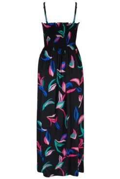 Pour Moi Strapless Shirred Bandeau Maxi Beach Dress - Multi -PMoi Clothing Shop 306433 20230109120100