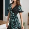 Pour Moi Birdie Frill Detail Slinky Stretch Dress - Black Mix -PMoi Clothing Shop 309540 20230209150000