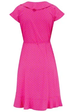 Pour Moi LENZING™ ECOVERO™ Viscose Frill Wrap Beach Dress - Pink/Orange -PMoi Clothing Shop 310102 20230518121500