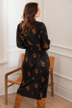 Pour Moi Jada Plisse Long Sleeve Wrap Midi Dress - Black/Chocolate 11 Pour Moi Jada Plisse Long Sleeve Wrap Midi Dress - Black/Chocolate -PMoi Clothing Shop 311067 20230223122900