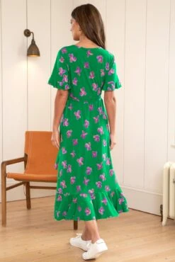 Pour Moi Megan Slinky Jersey Frill Detail Midi Wrap Dress - Green Floral 11 Pour Moi Megan Slinky Jersey Frill Detail Midi Wrap Dress - Green Floral -PMoi Clothing Shop 311367 20230228143200
