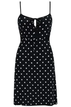 Pour Moi Strappy Tie Front Jersey Mini Beach Dress - Black Spot 12 Pour Moi Strappy Tie Front Jersey Mini Beach Dress - Black Spot -PMoi Clothing Shop 312307 20230519163900