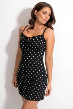 Pour Moi Strappy Tie Front Jersey Mini Beach Dress - Black Spot 9 Pour Moi Strappy Tie Front Jersey Mini Beach Dress - Black Spot -PMoi Clothing Shop 312308 20230519163900