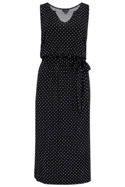 Pour Moi Jessie Fuller Bust Notch Neck Stretch Midi Dress - Black/White Spot 11 Pour Moi Jessie Fuller Bust Notch Neck Stretch Midi Dress - Black/White Spot -PMoi Clothing Shop 312447 20230316144900