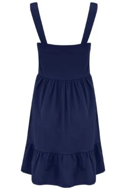 Pour Moi Lena Pique Jersey Tiered Short Dress - Navy -PMoi Clothing Shop 312686 20230316164000