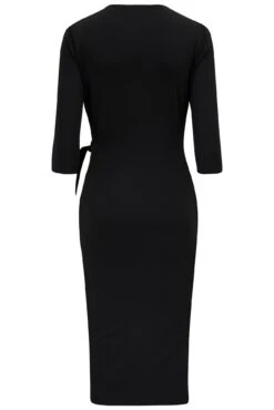 Pour Moi Bryony Slinky Jersey Short Sleeve Midi Dress - Black -PMoi Clothing Shop 312745 20230328154500