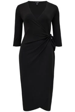 Pour Moi Bryony Slinky Jersey Short Sleeve Midi Dress - Black -PMoi Clothing Shop 312746 20230328154500