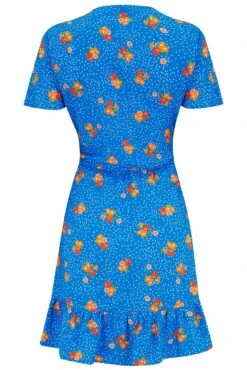 Pour Moi Woven EcoVero™ Tiered Wrap Beach Dress - Blue Floral -PMoi Clothing Shop 312752 20230518114700