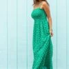 Pour Moi Strapless Shirred Bandeau Maxi Beach Dress - Green/White 2 Pour Moi Strapless Shirred Bandeau Maxi Beach Dress - Green/White -PMoi Clothing Shop 316310 20230518115100