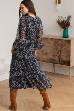 Pour Moi Lily Chiffon Frill Midaxi Dress - Navy Ditsy 13 Pour Moi Lily Chiffon Frill Midaxi Dress - Navy Ditsy -PMoi Clothing Shop 323333 20230919164300